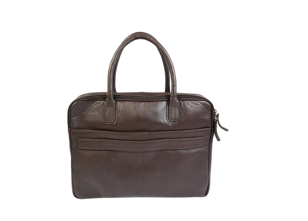 Brown Nappa Leather Laptop Bag